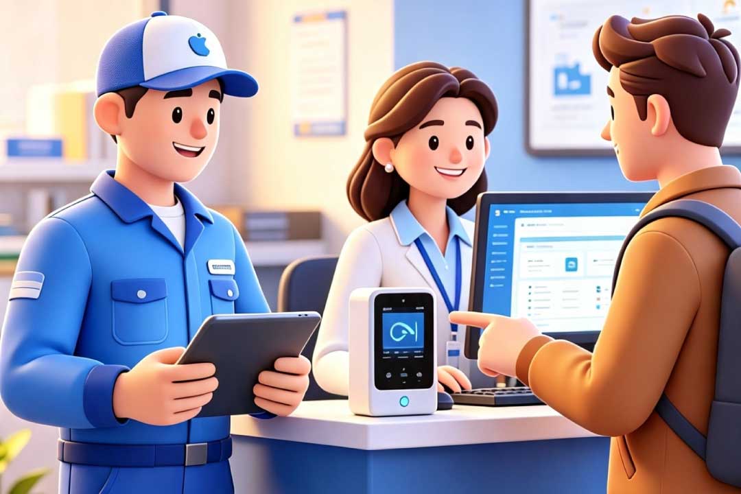 Cliente acompanhando uma ordem de serviço pela internet