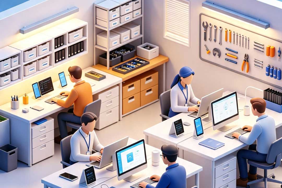 Equipe trabalhando sincronizada com os mesmos dados no Collie